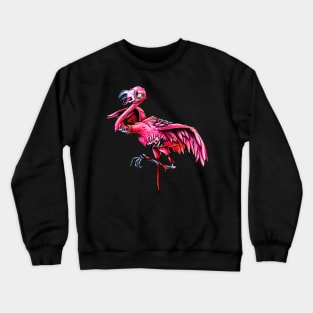 Death By Flamingo Records Flamingo Tee Crewneck Sweatshirt